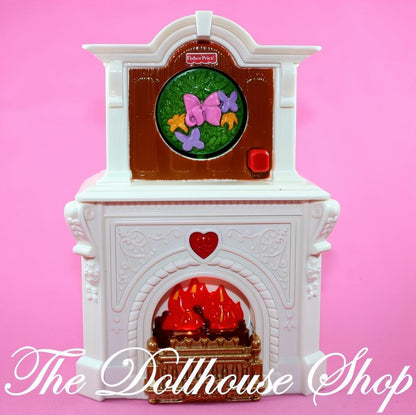 Fisher-Price Loving Family Dollhouse Holiday Christmas Fireplace Lights Sounds-The Dollhouse Shop