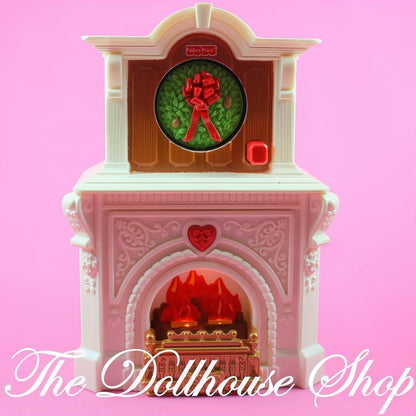 Fisher-Price Loving Family Dollhouse Holiday Christmas Fireplace Lights Sounds-The Dollhouse Shop