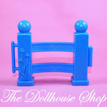 Fisher-Price Loving Family Dollhouse Horse Pony Stable Blue Fence Piece-The Dollhouse Shop