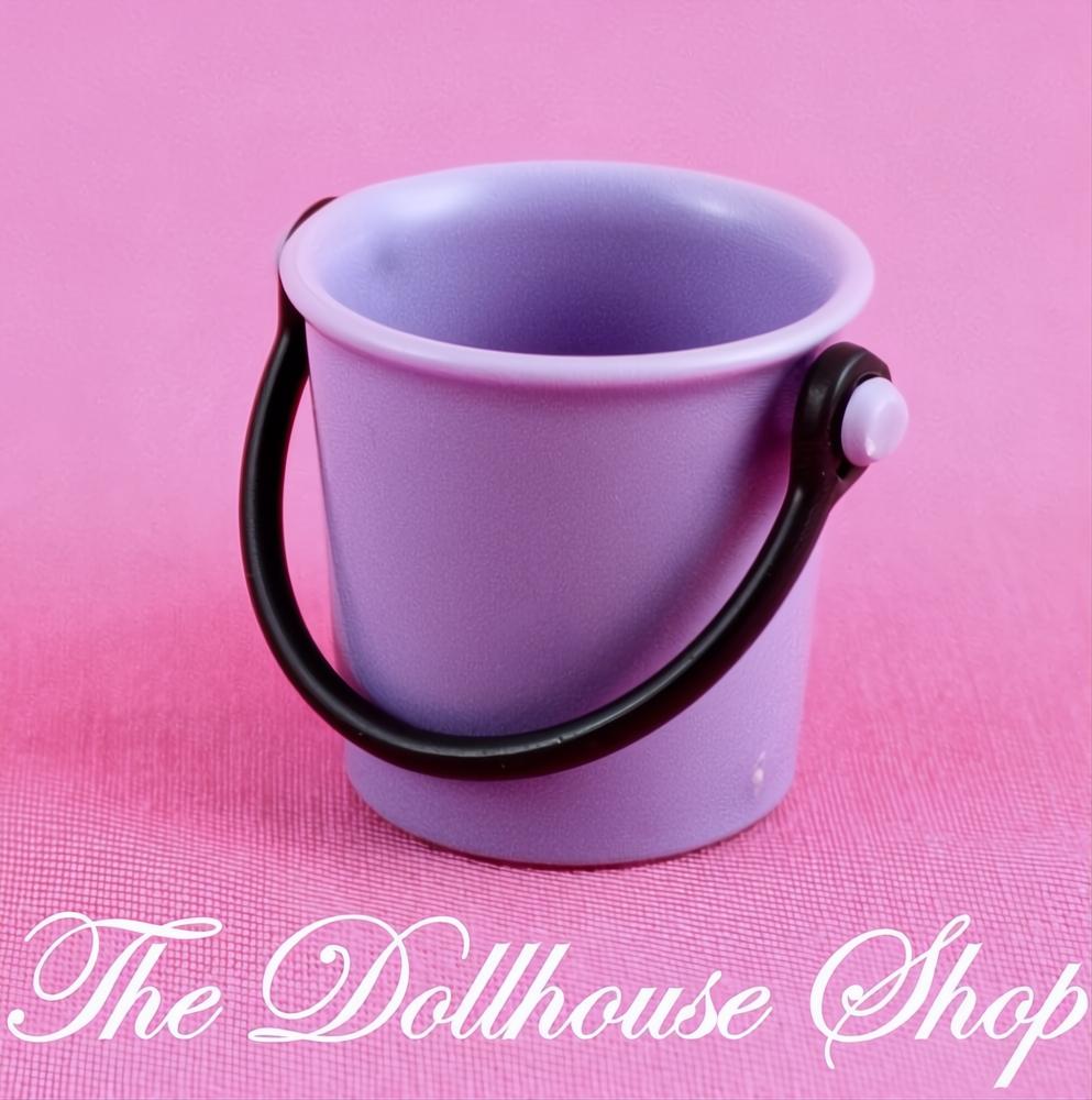 Fisher-Price Loving Family Dollhouse Horse Pony Stable Purple Bucket Laundry-The Dollhouse Shop