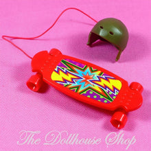 Fisher-Price Loving Family Dollhouse Kid Dolls Red Skateboard helmet-The Dollhouse Shop
