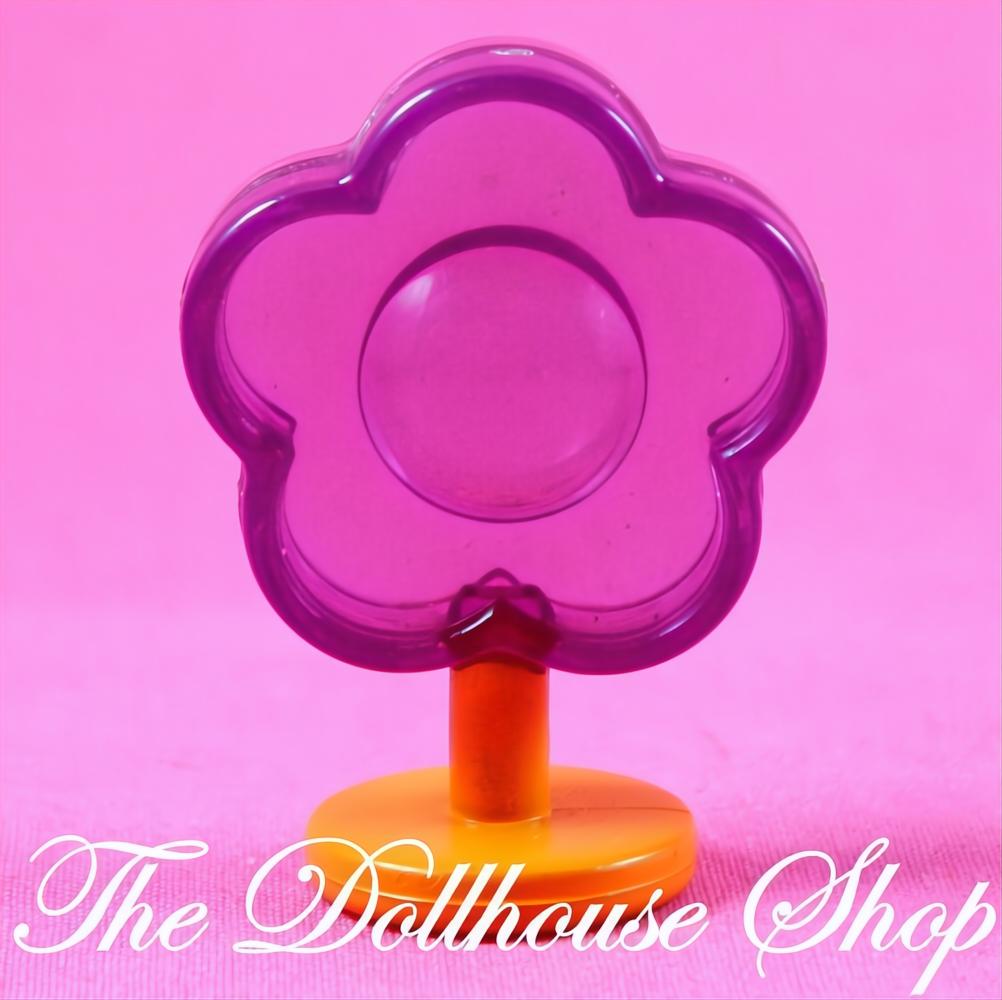 Fisher-Price Loving Family Dollhouse Kids Bedroom Flower Lamp Purple Orange-The Dollhouse Shop