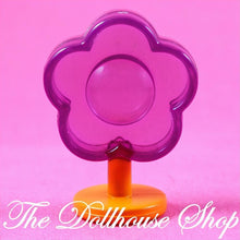 Fisher-Price Loving Family Dollhouse Kids Bedroom Flower Lamp Purple Orange-The Dollhouse Shop