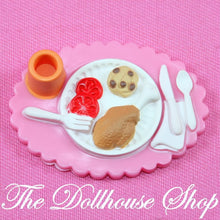 Fisher Price Loving Family Dollhouse Kitchen Pink Cookie Dinner Plate Food Tray-The Dollhouse Shop