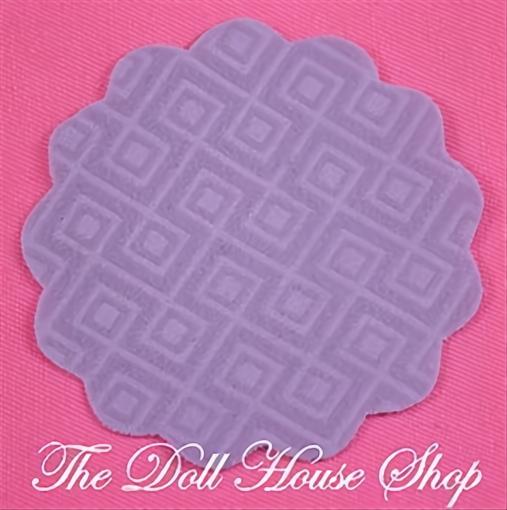 Fisher-Price Loving Family Dollhouse Kitchen Purple Floor Rug Mat-The Dollhouse Shop