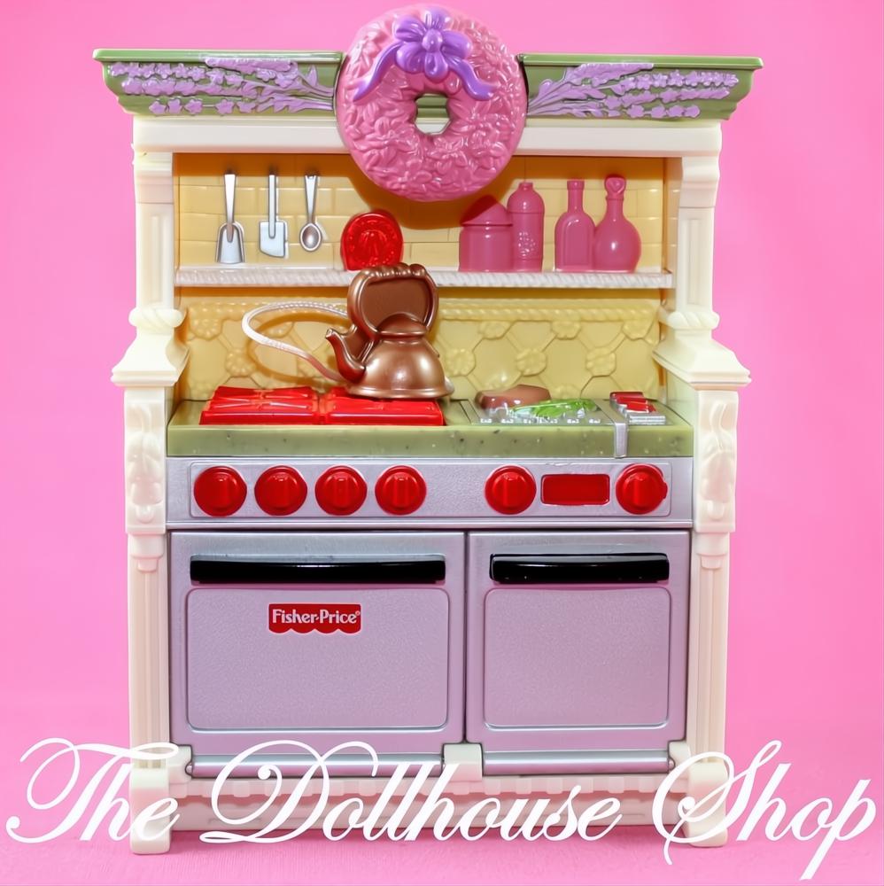 Fisher-Price Loving Family Dollhouse Kitchen White Oven Stove Sounds-The Dollhouse Shop
