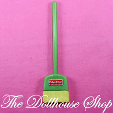 Fisher-Price Loving Family Dollhouse Laundry Green Straw Broom-The Dollhouse Shop