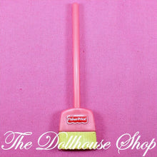 Fisher-Price Loving Family Dollhouse Laundry Pink Straw Broom Kitchen-The Dollhouse Shop