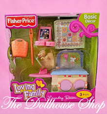 Fisher-Price Loving Family Dollhouse Laundry Room Iron Washer-The Dollhouse Shop