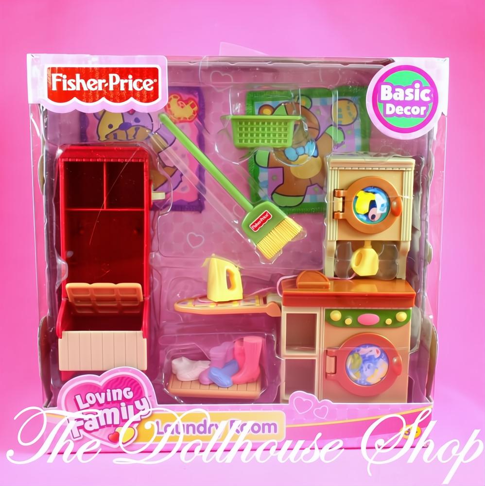 Fisher-Price Loving Family Dollhouse Laundry Room New Iron Washer-The Dollhouse Shop