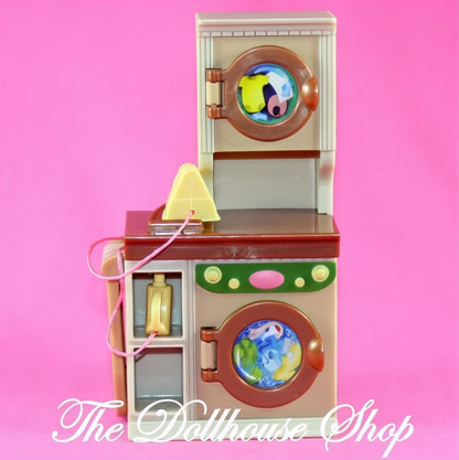 Fisher-Price Loving Family Dollhouse Laundry Washer Dryer Iron Tan-The Dollhouse Shop