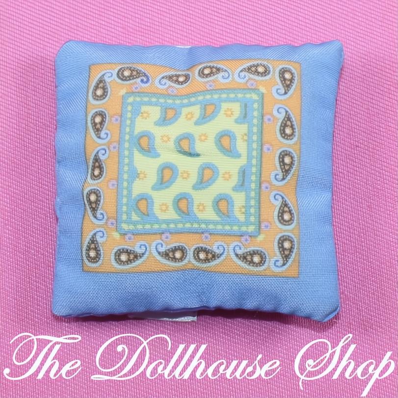 Fisher-Price Loving Family Dollhouse Living Room Blue Sofa Cushion Pillow-The Dollhouse Shop
