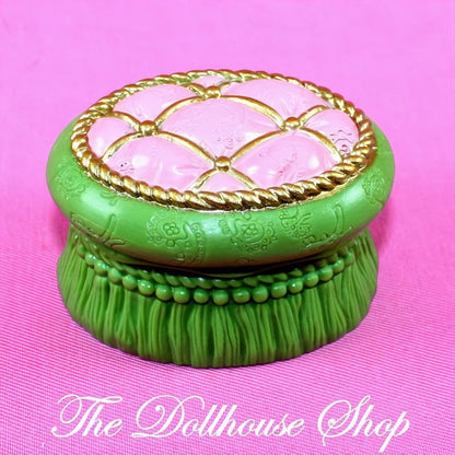 Fisher-Price Loving Family Dollhouse Living Room Green Sofa Ottoman-The Dollhouse Shop