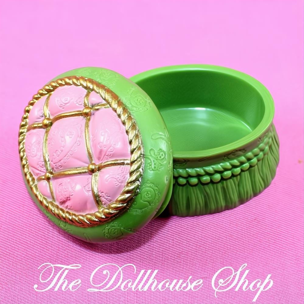 Fisher-Price Loving Family Dollhouse Living Room Green Sofa Ottoman-The Dollhouse Shop