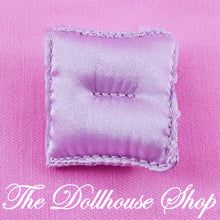 Fisher-Price Loving Family Dollhouse Living Room Purple Satin Cushion Pillow-The Dollhouse Shop