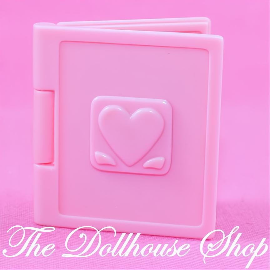 Fisher-Price Loving Family Dollhouse Miniature Pink horse Pony Book Nursery-The Dollhouse Shop