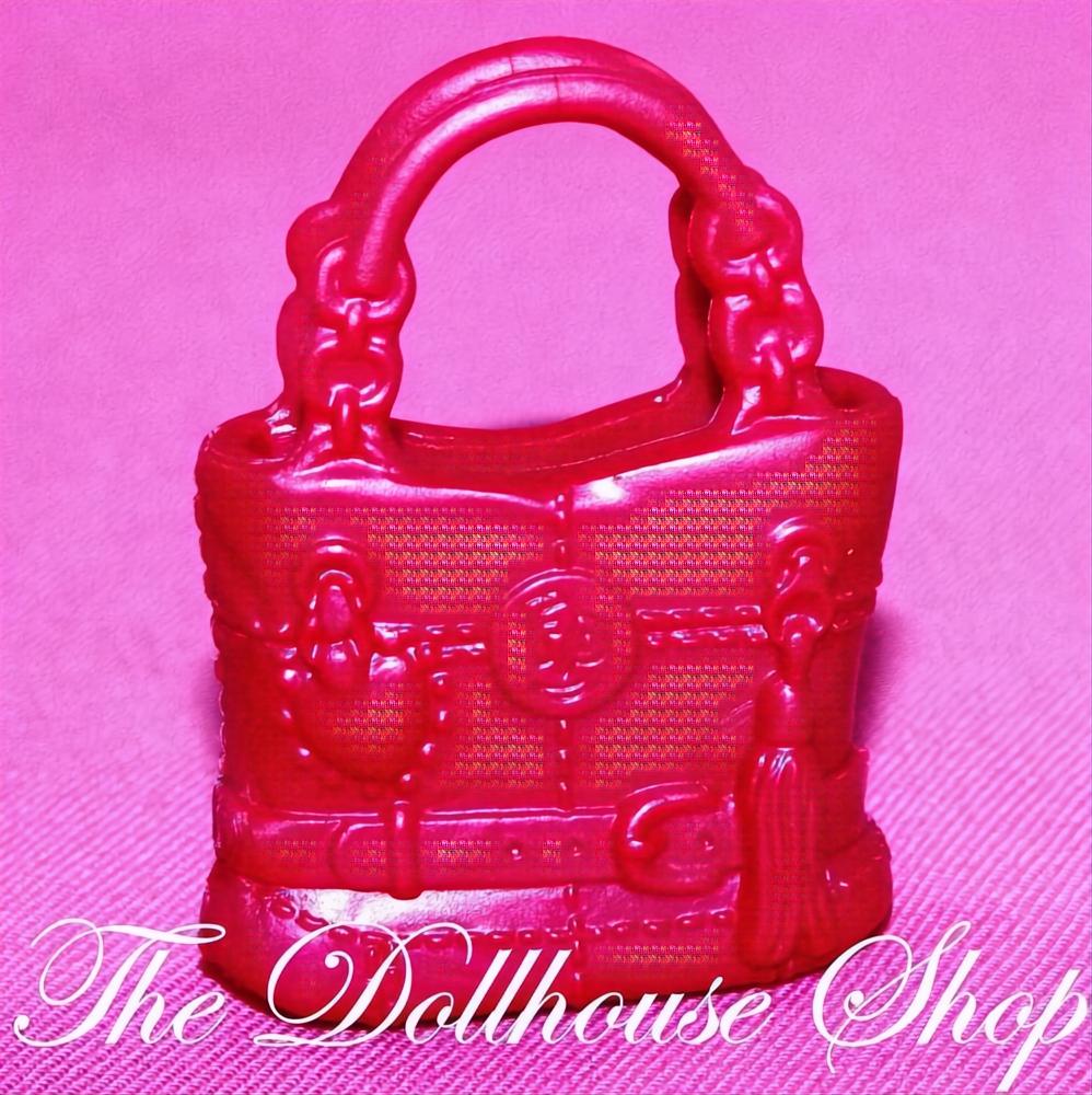 Fisher-Price Loving Family Dollhouse Mom Dolls Red Handbag Purse Bag-The Dollhouse Shop