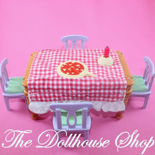 Fisher-Price Loving Family Dollhouse Musical Dining Table 4 chairs Pizza-The Dollhouse Shop
