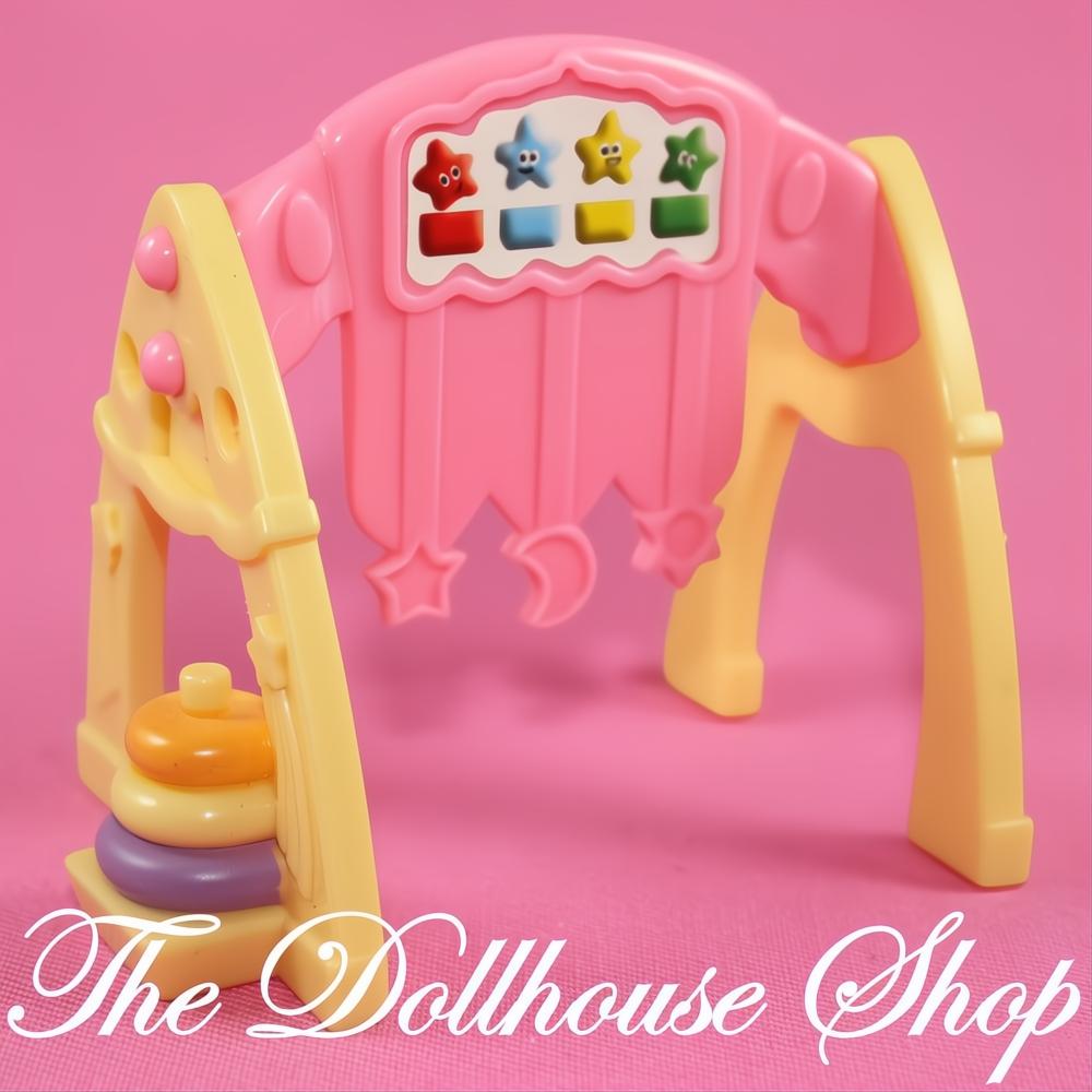 Fisher Price Loving Family Dollhouse Nursery Baby Doll's Pink Yellow Play Gym-The Dollhouse Shop