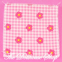 Fisher-Price Loving Family Dollhouse Nursery Blanket Picnic Rug Pink Flowers-The Dollhouse Shop