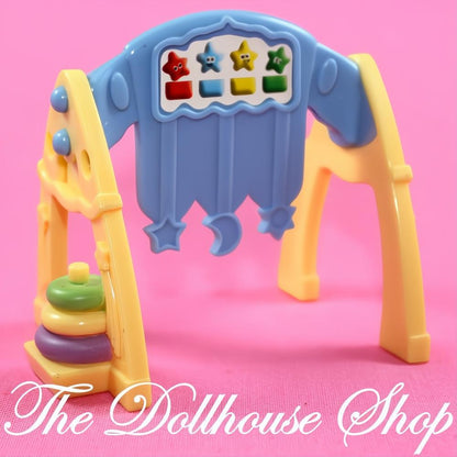 Fisher-Price Loving Family Dollhouse Nursery Blue Baby Doll's Play Gym-The Dollhouse Shop