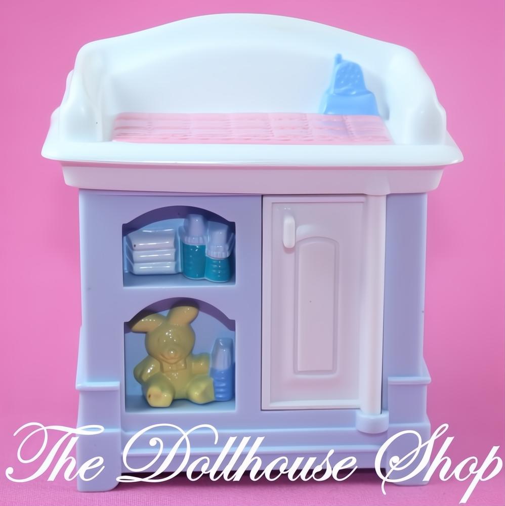 Fisher-Price Loving Family Dollhouse Nursery Blue Doll's Changing Table-The Dollhouse Shop