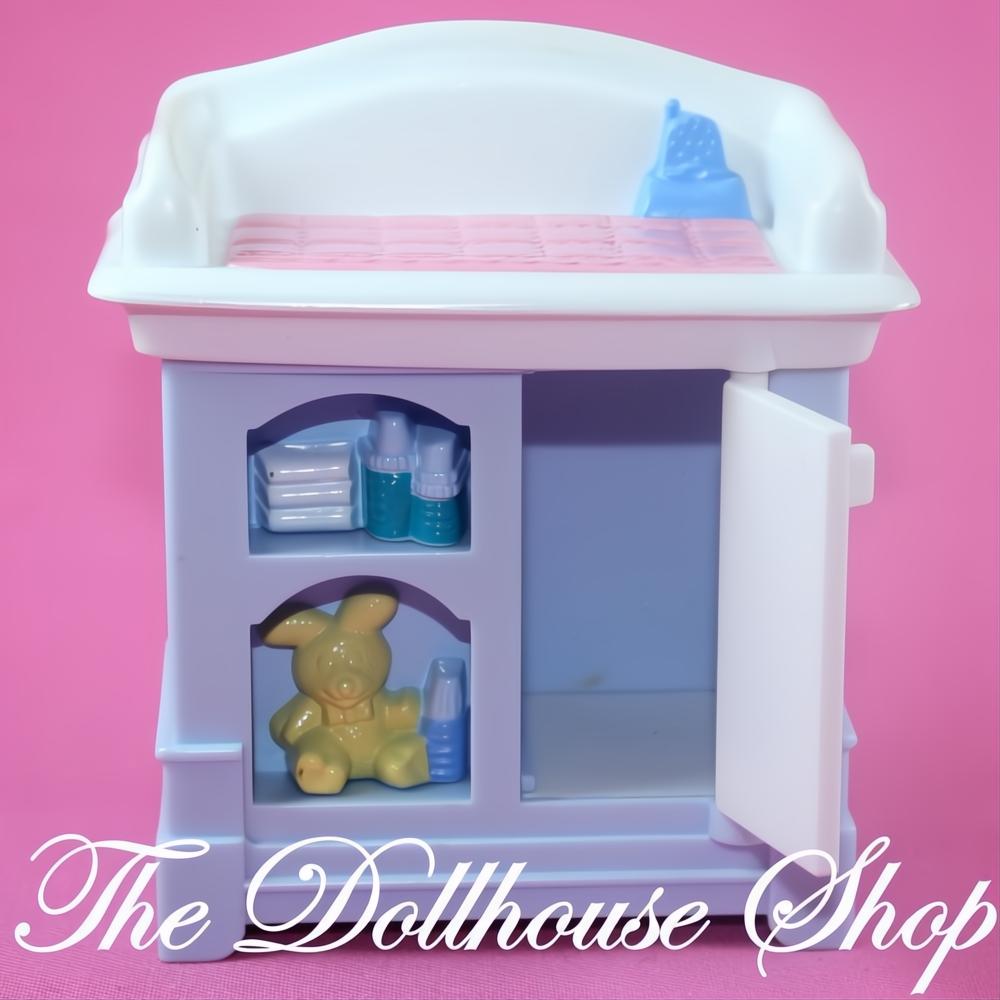 Fisher-Price Loving Family Dollhouse Nursery Blue Doll's Changing Table-The Dollhouse Shop