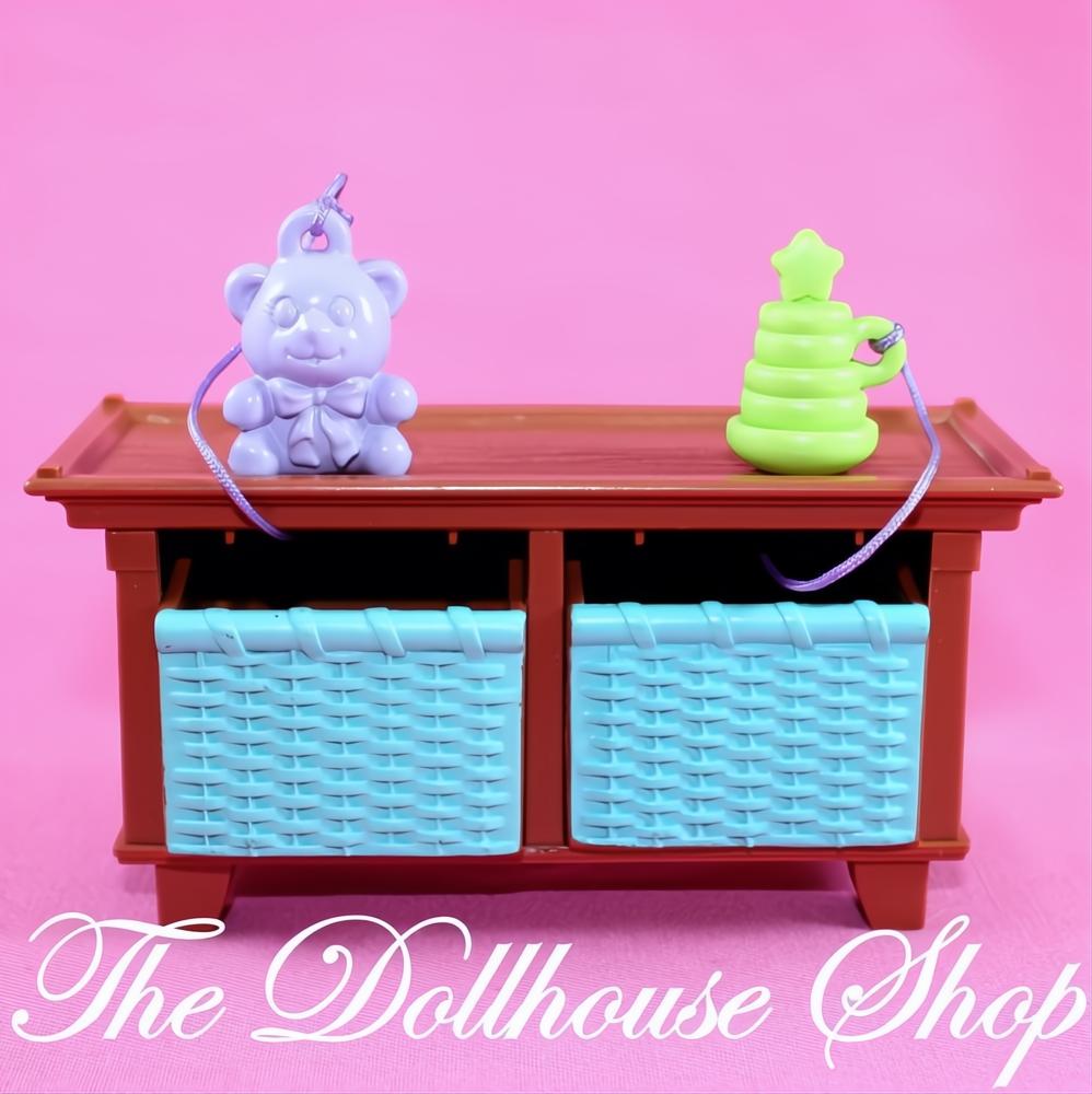 Fisher-Price Loving Family Dollhouse Nursery Brown Toy Box Coffee Table-The Dollhouse Shop