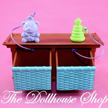 Fisher-Price Loving Family Dollhouse Nursery Brown Toy Box Coffee Table-The Dollhouse Shop