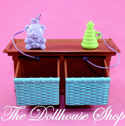 Fisher-Price Loving Family Dollhouse Nursery Brown Toy Box Coffee Table-The Dollhouse Shop