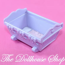 Fisher-Price Loving Family Dollhouse Nursery Doll Purple Crib Cradle-The Dollhouse Shop