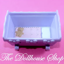 Fisher-Price Loving Family Dollhouse Nursery Doll Purple Crib Cradle-The Dollhouse Shop