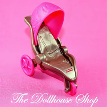 Fisher-Price Loving Family Dollhouse Nursery Pink Baby Doll Jogger Stroller-The Dollhouse Shop