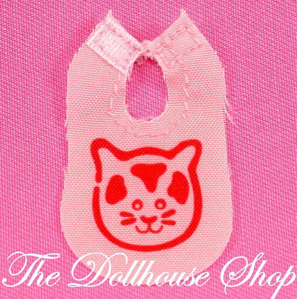 Fisher-Price Loving Family Dollhouse Nursery Pink Baby Girl Doll Feeding Bib-The Dollhouse Shop