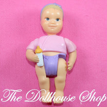 Fisher-Price Loving Family Dollhouse Nursery Pink Baby Girl Purple Diaper-The Dollhouse Shop