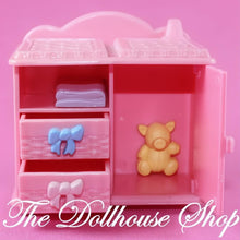Fisher-Price Loving Family Dollhouse Nursery Pink Changing Table Drawers-The Dollhouse Shop
