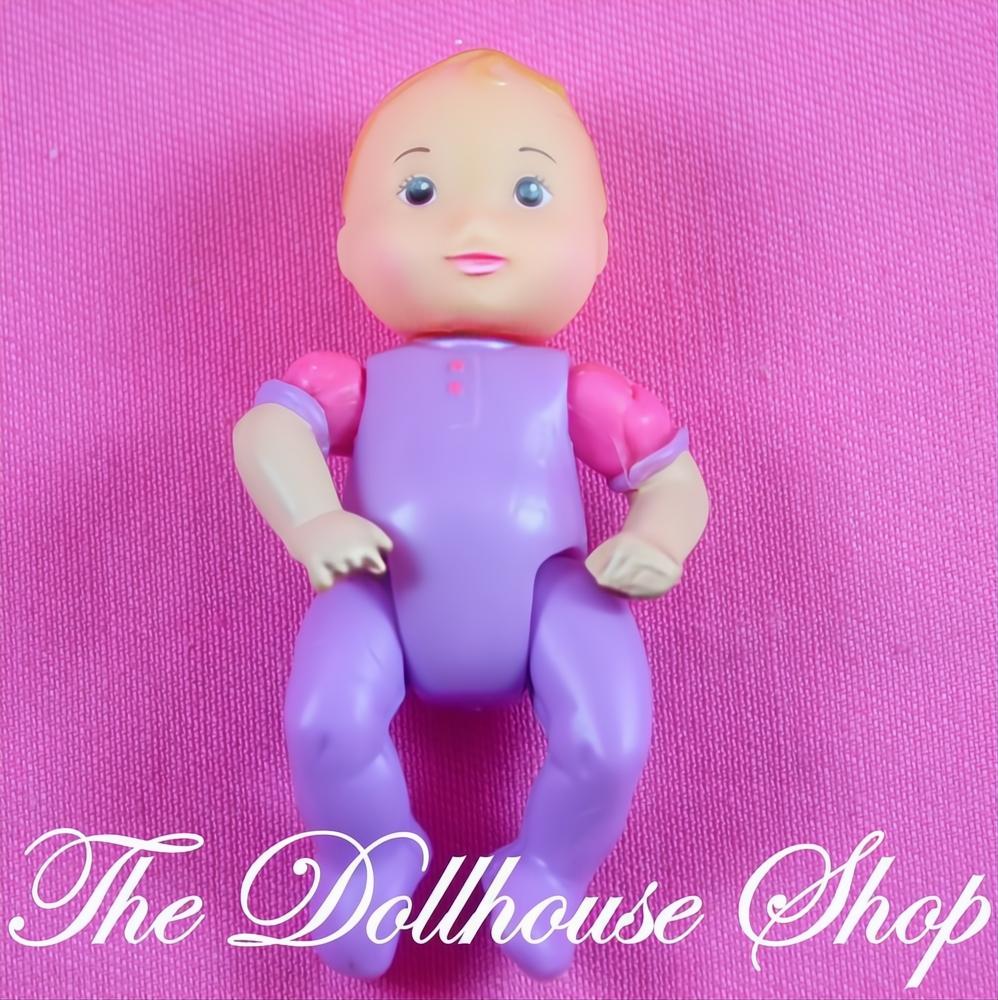 Fisher-Price Loving Family Dollhouse Nursery Pink Purple Baby Girl Doll-The Dollhouse Shop