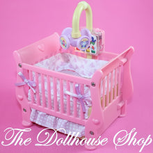 Fisher-Price Loving Family Dollhouse Nursery Pink Twin Musical Crib-The Dollhouse Shop