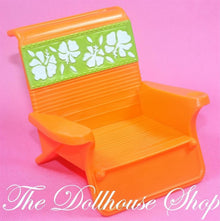 Fisher-Price Loving Family Dollhouse Orange Beach Pool Chair Camping Seat-The Dollhouse Shop