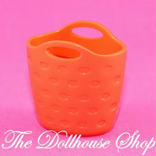 Fisher-Price Loving Family Dollhouse Orange Clothes Laundry Washing Basket-The Dollhouse Shop