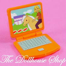 Fisher-Price Loving Family Dollhouse Orange Laptop Office Computer-The Dollhouse Shop