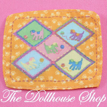Fisher-Price Loving Family Dollhouse Orange Pet Dog Bed Kennel blanket-The Dollhouse Shop