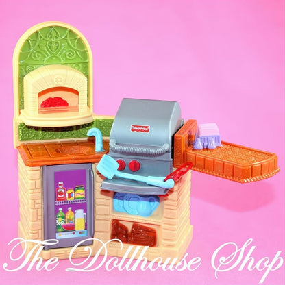 Fisher-Price Loving Family Dollhouse Outdoor Barbecue BBQ Grill Barbeque-The Dollhouse Shop