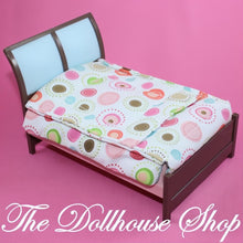 Fisher-Price Loving Family Dollhouse Parents Modern Brown Double Bed-The Dollhouse Shop