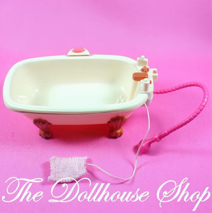 Fisher-Price Loving Family Dollhouse Pink Claw Foot Bath Tub Bathroom-The Dollhouse Shop