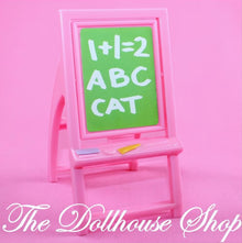 Fisher-Price Loving Family Dollhouse Pink Flip Art Easel Chalk Board-The Dollhouse Shop