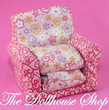 Fisher-Price Loving Family Dollhouse Pink Fold Out Armchair Lounge Sofa-The Dollhouse Shop