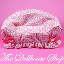 Fisher-Price Loving Family Dollhouse Pink Heart Sofa Couch Living Room-The Dollhouse Shop