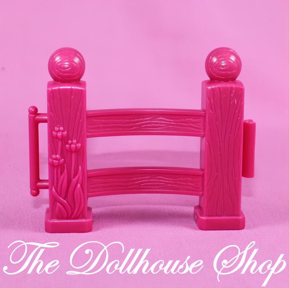 Fisher Price Loving Family Dollhouse Pink Horse Pony Stable Fence Piece-The Dollhouse Shop