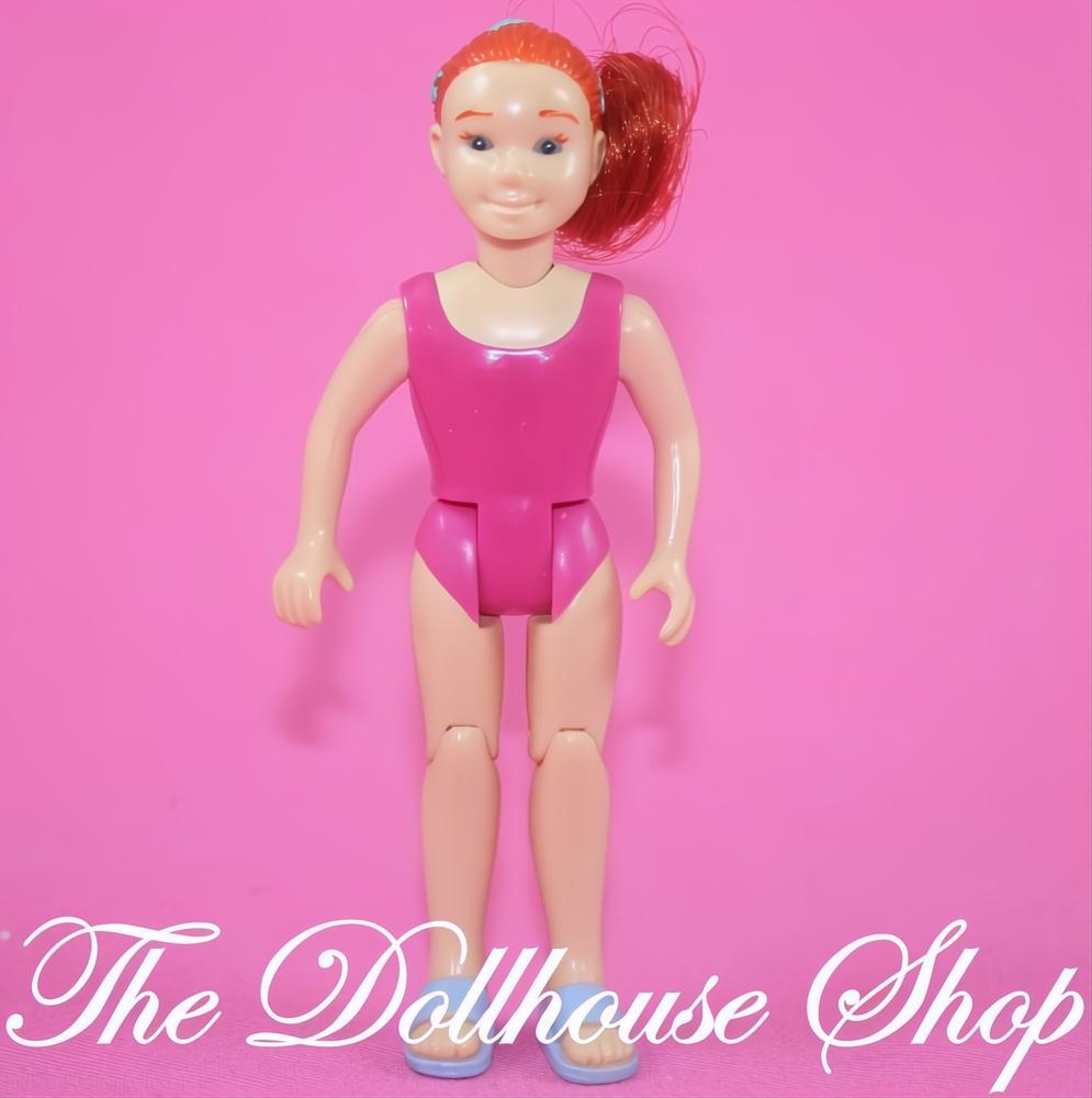 Fisher-Price Loving Family Dollhouse Pink Hot Tub Swimming Pool Girl Swimmer-The Dollhouse Shop